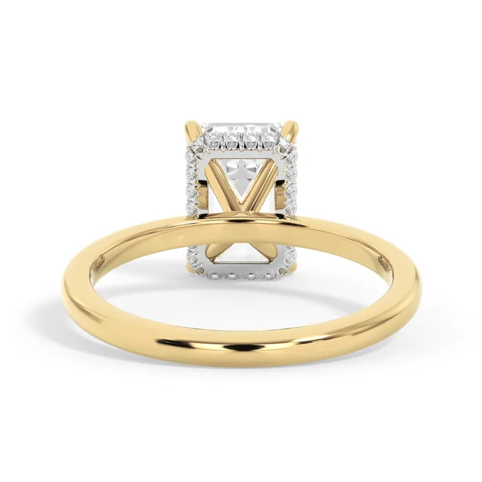deBebians Rings Wrap Diamond Engagement Ring with Plain Band White Wrap