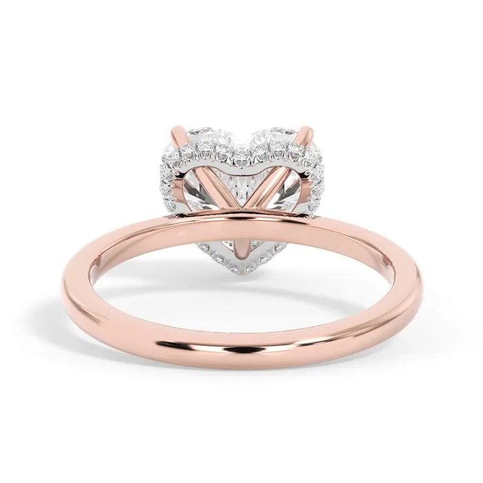 deBebians Rings Wrap Diamond Engagement Ring with Plain Band White Wrap