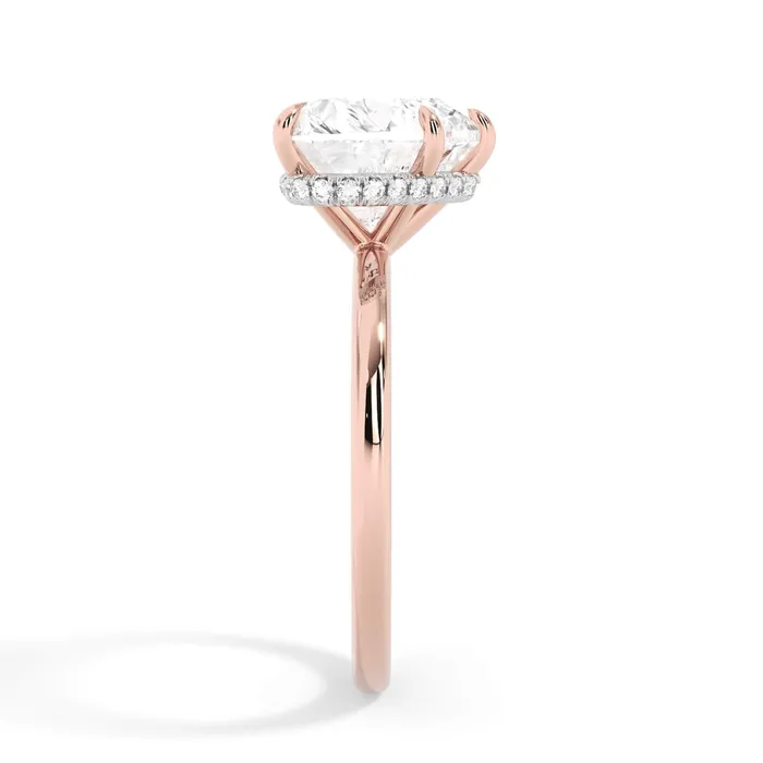 deBebians Rings Wrap Diamond Engagement Ring with Plain Band White Wrap