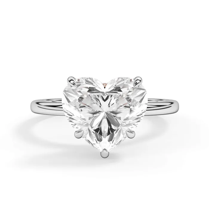 deBebians Rings Wrap Diamond Engagement Ring with Plain Band White Wrap