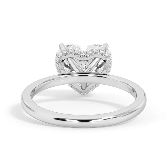 deBebians Rings Wrap Diamond Engagement Ring with Plain Band White Wrap