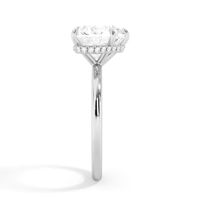 deBebians Rings Wrap Diamond Engagement Ring with Plain Band White Wrap