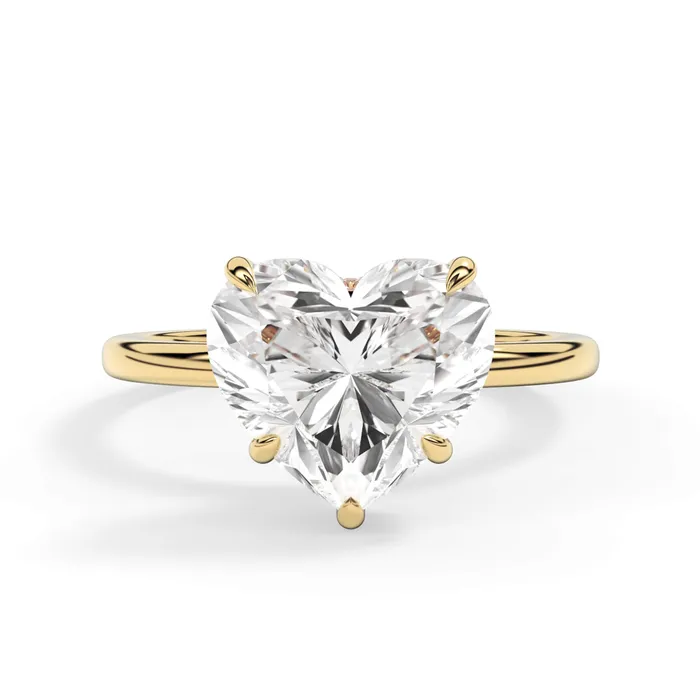 deBebians Rings Wrap Diamond Engagement Ring with Plain Band White Wrap