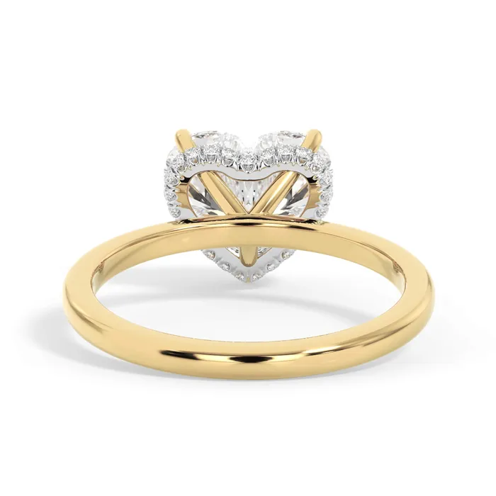 deBebians Rings Wrap Diamond Engagement Ring with Plain Band White Wrap