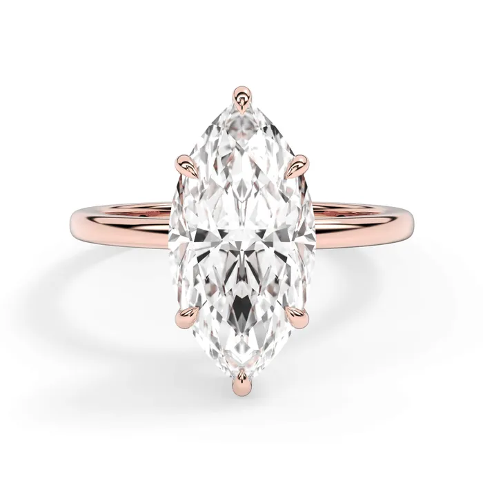 deBebians Rings Wrap Diamond Engagement Ring with Plain Band White Wrap
