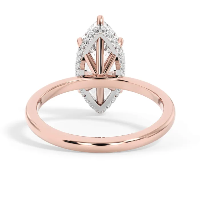 deBebians Rings Wrap Diamond Engagement Ring with Plain Band White Wrap