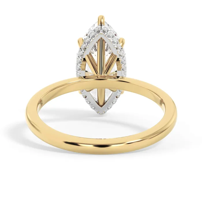 deBebians Rings Wrap Diamond Engagement Ring with Plain Band White Wrap