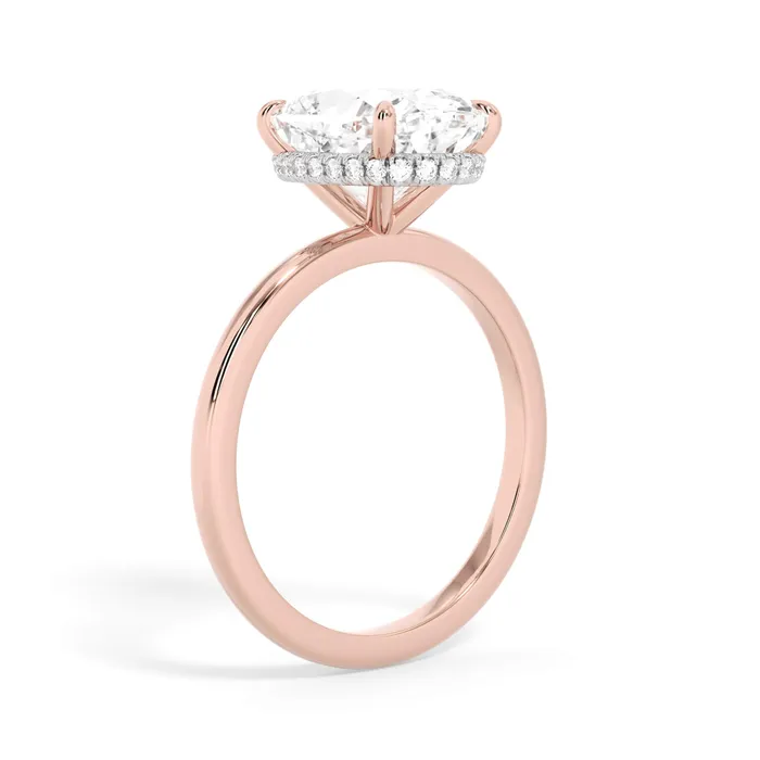 deBebians Rings Wrap Diamond Engagement Ring with Plain Band White Wrap