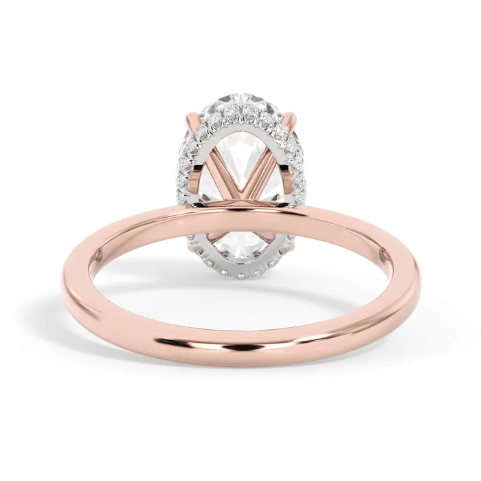 deBebians Rings Wrap Diamond Engagement Ring with Plain Band White Wrap