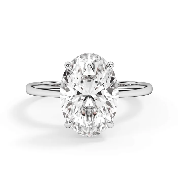 deBebians Rings Wrap Diamond Engagement Ring with Plain Band White Wrap