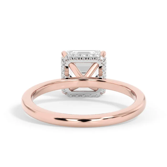 deBebians Rings Wrap Diamond Engagement Ring with Plain Band White Wrap