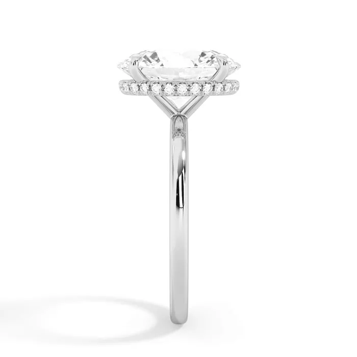 deBebians Rings Wrap Diamond Engagement Ring with Plain Band White Wrap