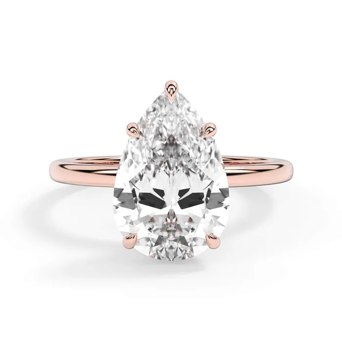deBebians Rings Wrap Diamond Engagement Ring with Plain Band White Wrap