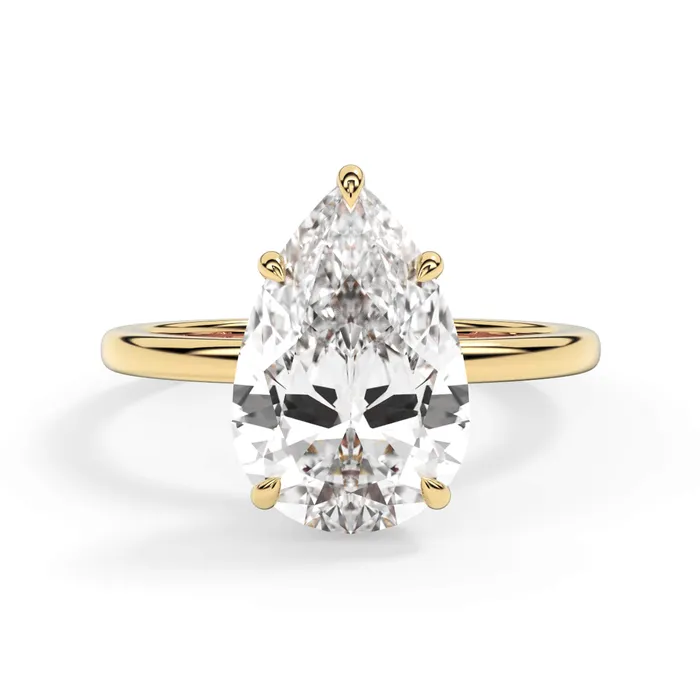 deBebians Rings Wrap Diamond Engagement Ring with Plain Band White Wrap