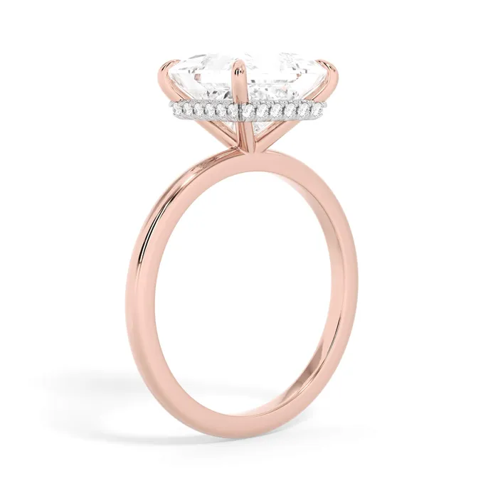 deBebians Rings Wrap Diamond Engagement Ring with Plain Band White Wrap