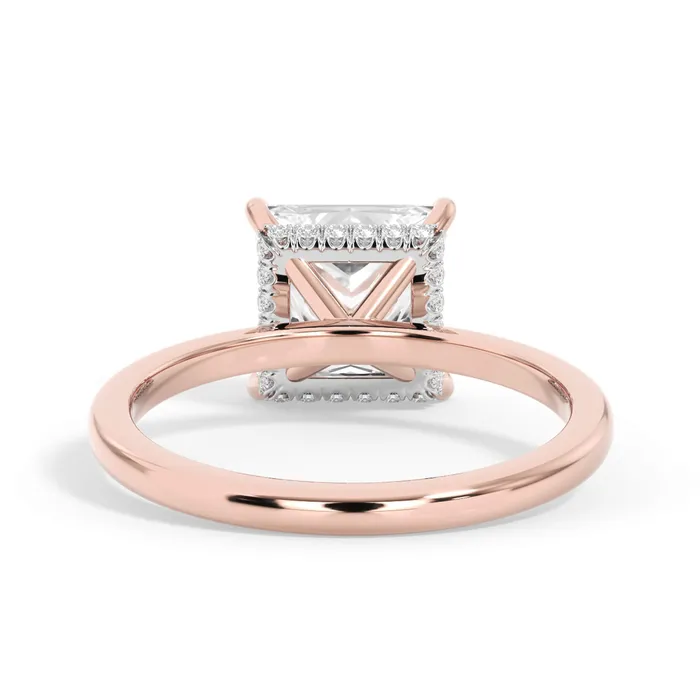 deBebians Rings Wrap Diamond Engagement Ring with Plain Band White Wrap