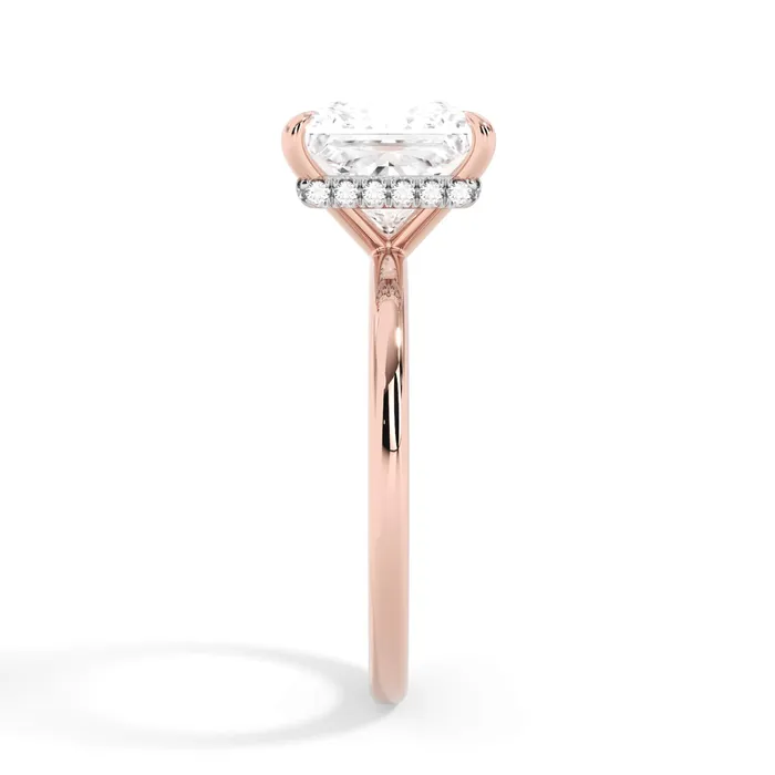 deBebians Rings Wrap Diamond Engagement Ring with Plain Band White Wrap