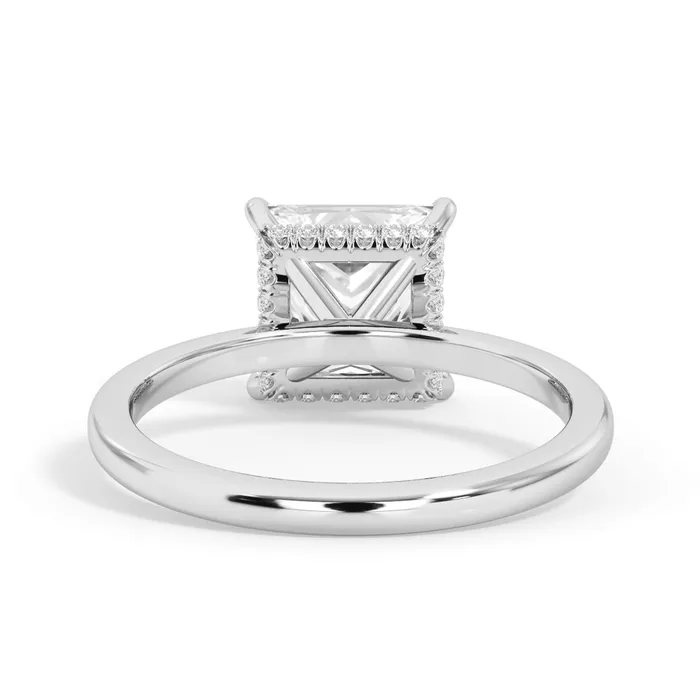deBebians Rings Wrap Diamond Engagement Ring with Plain Band White Wrap