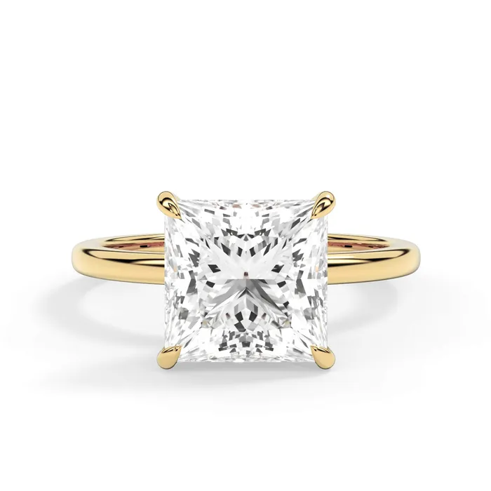 deBebians Rings Wrap Diamond Engagement Ring with Plain Band White Wrap