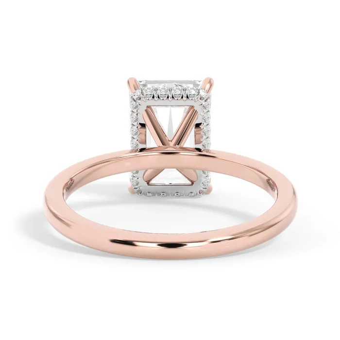 deBebians Rings Wrap Diamond Engagement Ring with Plain Band White Wrap