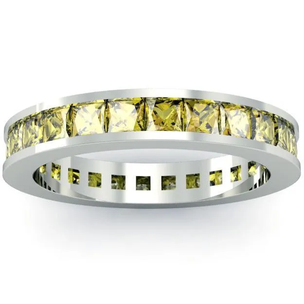 deBebians Rings Yellow Sapphire Eternity Anniversary Ring