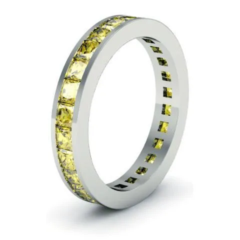 deBebians Rings Yellow Sapphire Eternity Anniversary Ring