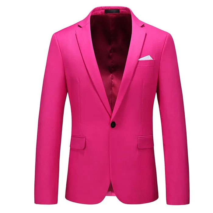 Divine Inspiration Styles Necklaces CGSUITS Mens Fashion Luxury Style Solid Color Design Premium Quality Yellow Blazer Suit Jacket