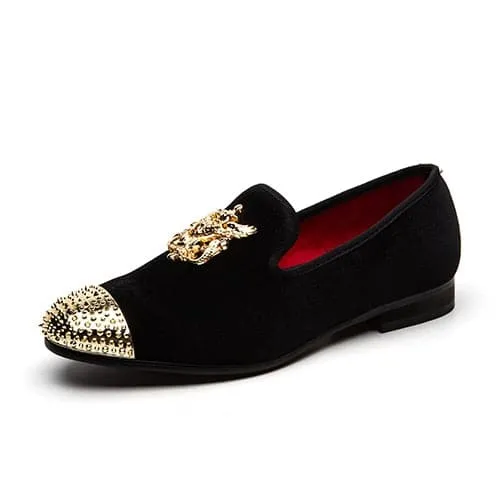 Divine Inspiration Styles Rings MEIJIANA Mens Genuine Velvet Leather White Loafers With Medallion Ring Designer Shoes
