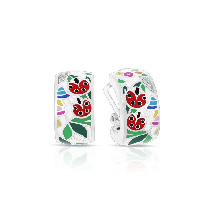 Earrings Belle Etoile Belle Etoile Ladybug Earrings White Multi