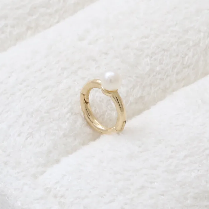 Earrings from J Shop Tiny Fresh Water Pearl Ear Hoop