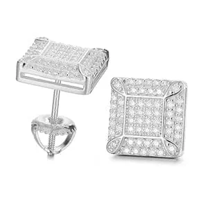 Earrings VVS Jewelry 925 Sterling Silver VVS1 Halo Moissanite Earrings