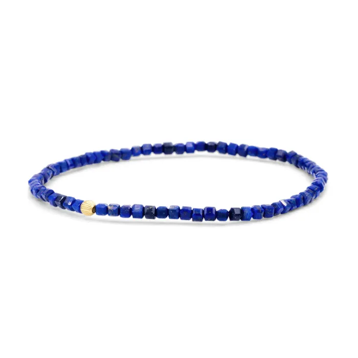 Earthly Abundance Bracelets Lapis Lazuli Cube Bracelet