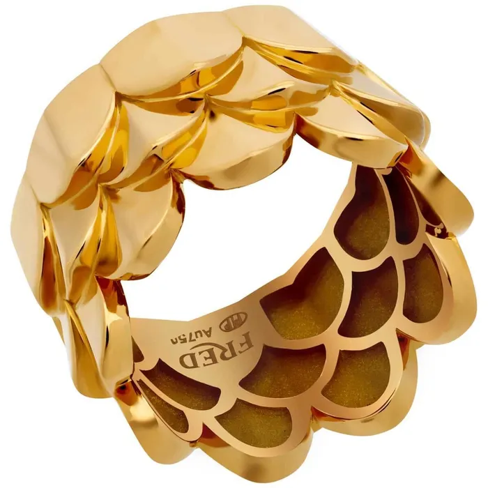 Fred of Paris Womens Ring Une Ile Dor Triple Arc Motif Size 675 4B0746054 Fred of Paris Rings