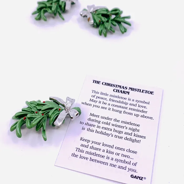 GANZ Charm Necklaces The Christmas Mistletoe Pocket Charm PT1