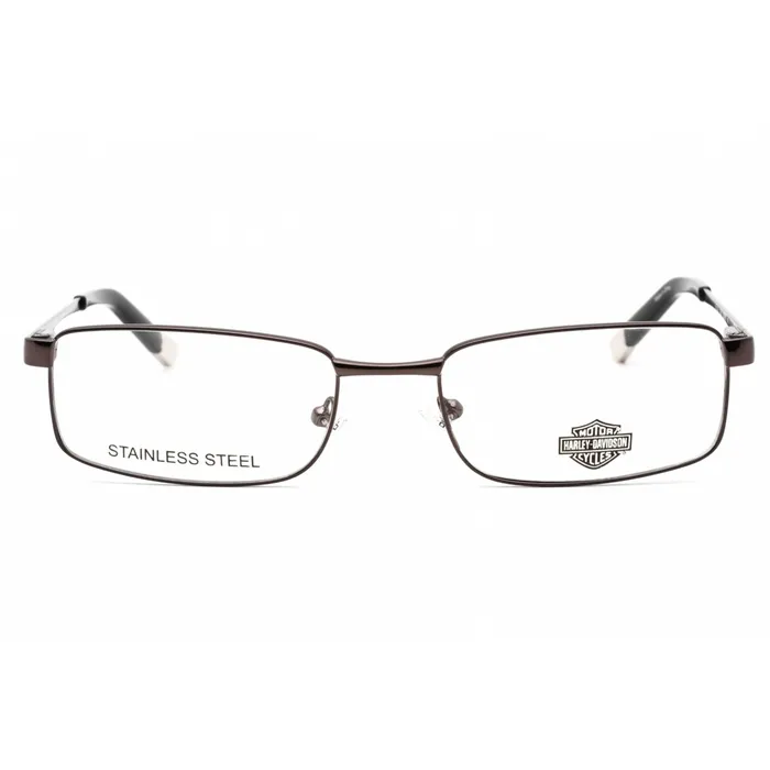 Harley Davidson Rings Harley Davidson Mens Eyeglasses Gunmetal Rectangular Full Rim Frame HD0423 J14