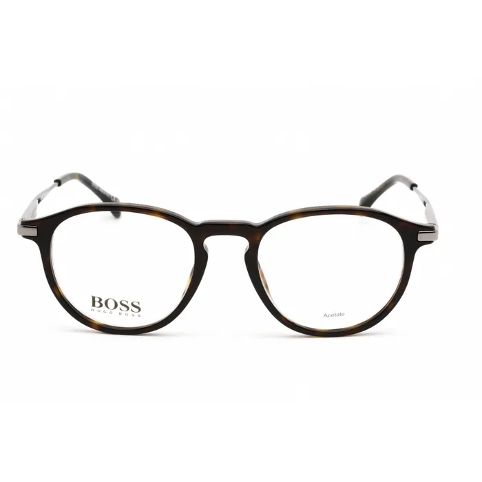 Hugo Boss Mens Eyeglasses Havana Plastic Round Full Rim BOSS 1093IT 0086 00 Hugo Boss Rings