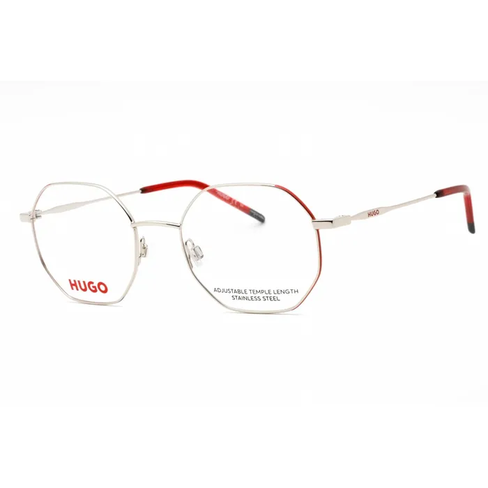 Hugo Rings Hugo Womens Eyeglasses Silver Red Metal Geometric Full Rim Frame HG 1216 0J2B 00 Hugo Rings Hugo Womens Eyeglasses Silver Red Metal Geometric Full Rim Frame HG 1216 0J2B 00