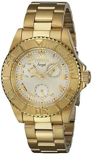 Invicta Bracelets Invicta 17524 Womens Angel Gold Tone Dial Yellow Gold Steel Bracelet Watch Invicta Bracelets Invicta 17524 Womens Angel Gold Tone Dial Yellow Gold Steel Bracelet Watch