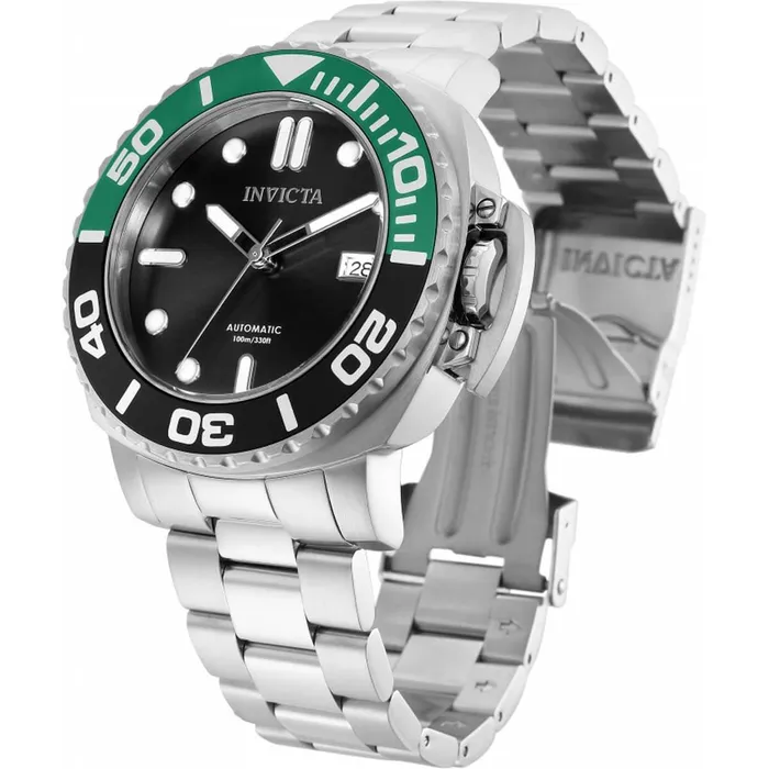 Invicta Bracelets Invicta Mens Automatic Watch Pro Diver Black Dial Silver Steel Bracelet 34313 Invicta Bracelets Invicta Mens Automatic Watch Pro Diver Black Dial Silver Steel Bracelet 34313