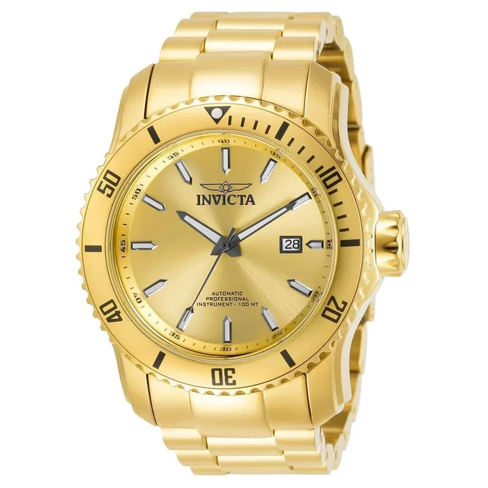 Invicta Bracelets Invicta Mens Automatic Watch Pro Diver Gold Dial Yellow Gold Bracelet 30549 Invicta Bracelets Invicta Mens Automatic Watch Pro Diver Gold Dial Yellow Gold Bracelet 30549