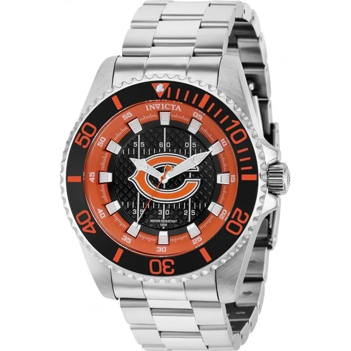 Invicta Bracelets Invicta Mens Quartz Watch NFL Chicago Bears Silver Stainless Steel Bracelet 36935 Invicta Bracelets Invicta Mens Quartz Watch NFL Chicago Bears Silver Stainless Steel Bracelet 36935