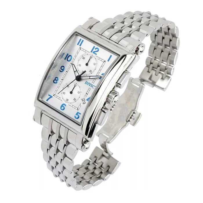 Invicta Bracelets Invicta Mens Watch Cuadro Quartz Chronograph Silver Dial Steel Bracelet 34831 Invicta Bracelets Invicta Mens Watch Cuadro Quartz Chronograph Silver Dial Steel Bracelet 34831