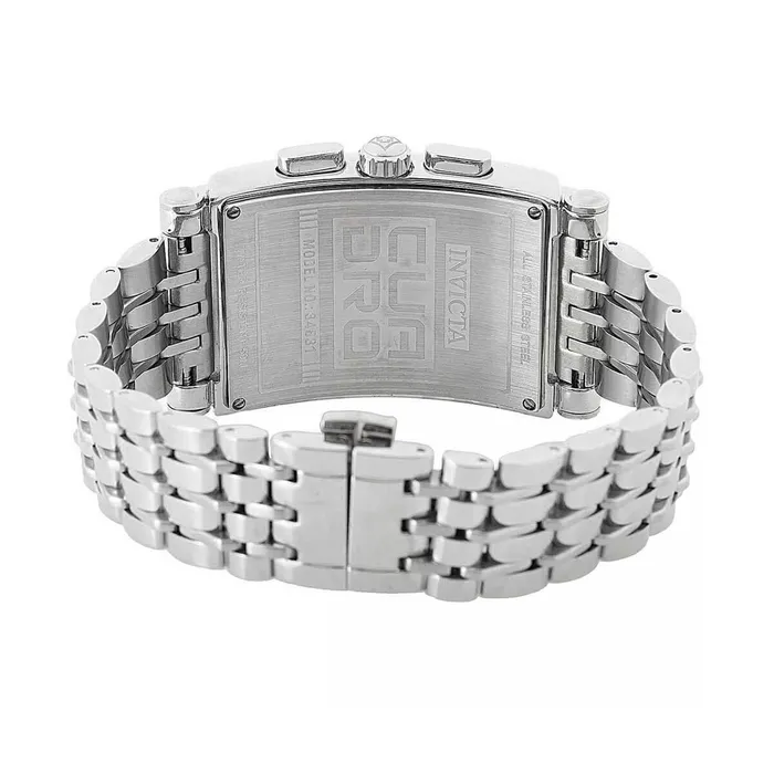 Invicta Bracelets Invicta Mens Watch Cuadro Quartz Chronograph Silver Dial Steel Bracelet 34831 Invicta Bracelets Invicta Mens Watch Cuadro Quartz Chronograph Silver Dial Steel Bracelet 34831