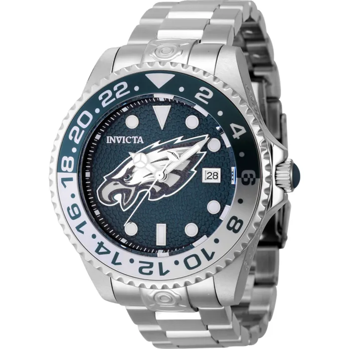 Invicta Bracelets Invicta Mens Watch NFL Philadelphia Eagles Automatic Steel Bracelet Date 45026 Invicta Bracelets Invicta Mens Watch NFL Philadelphia Eagles Automatic Steel Bracelet Date 45026