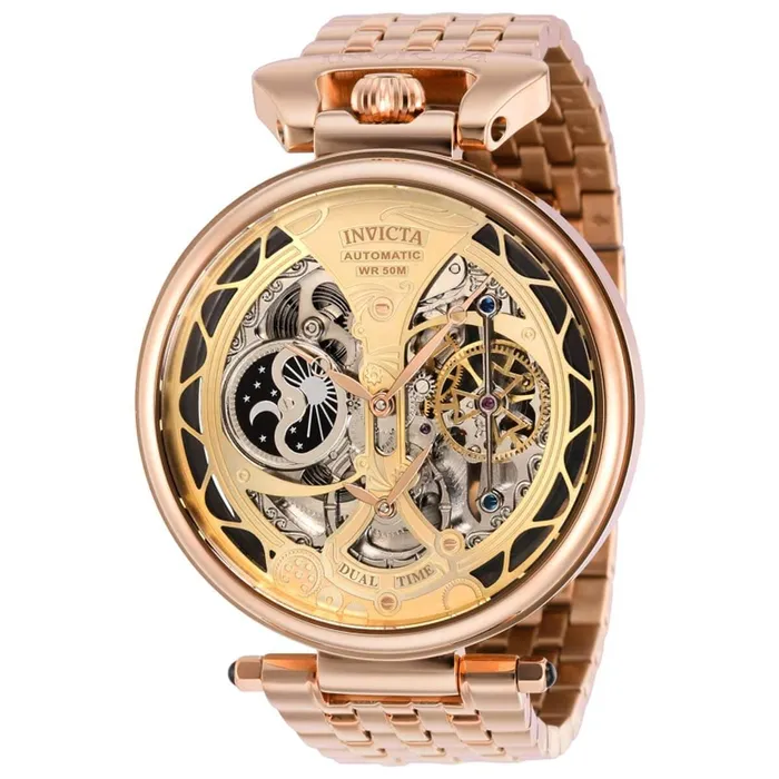 Invicta Invicta Mens Automatic Watch Objet D Art Skeleton Dial Rose Gold Bracelet 38326 Bracelets Invicta Invicta Mens Automatic Watch Objet D Art Skeleton Dial Rose Gold Bracelet 38326 Bracelets
