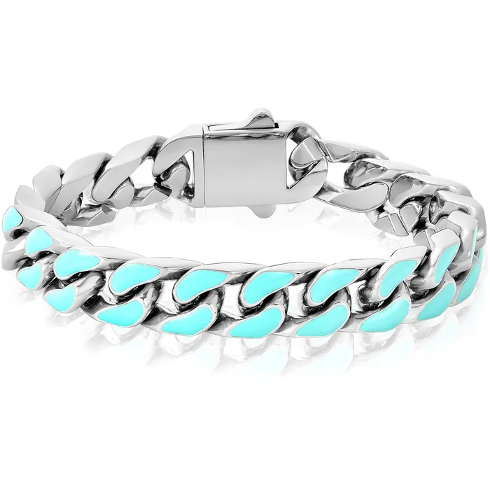 Invicta Invicta Mens Chain Bracelet Light Blue Enamel Steel 85 B861985 Bracelets Invicta Invicta Mens Chain Bracelet Light Blue Enamel Steel 85 B861985 Bracelets