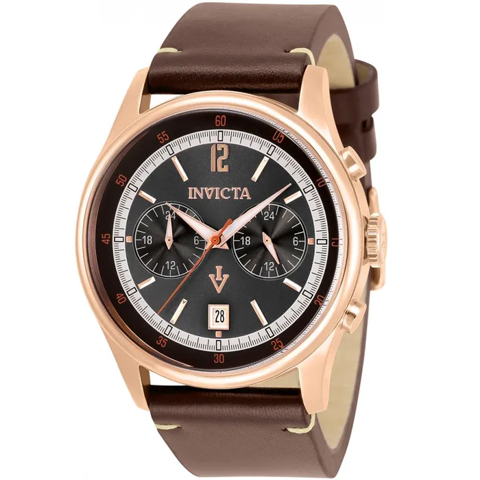 Invicta Invicta Mens Watch Vintage Japanese Quartz Brown Leather Strap SS Case 33508 Watches Invicta Invicta Mens Watch Vintage Japanese Quartz Brown Leather Strap SS Case 33508 Watches