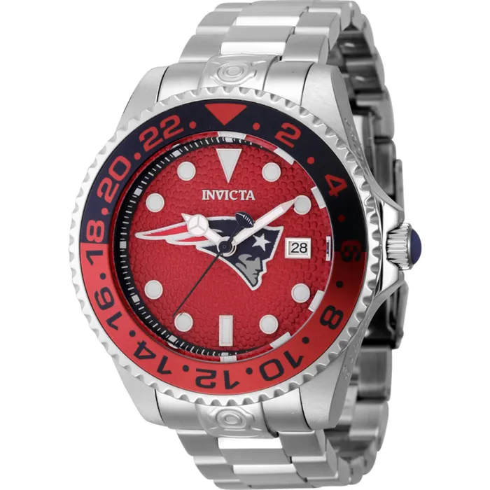 Invicta Mens Watch NFL New England Patriots Automatic Silver Steel Bracelet 45031 Invicta Bracelets Invicta Mens Watch NFL New England Patriots Automatic Silver Steel Bracelet 45031 Invicta Bracelets