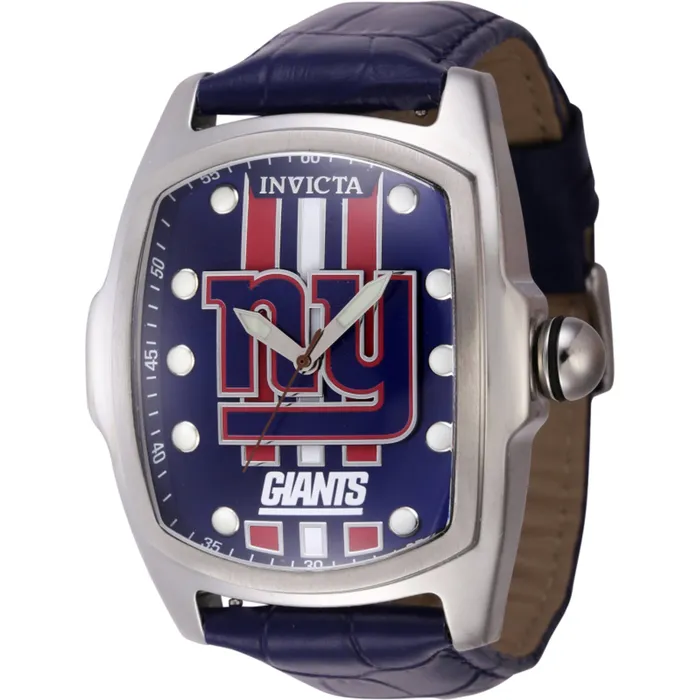 Invicta Mens Watch NFL New York Giants Quartz Blue Genuine Leather Strap 45455 Invicta Watches Invicta Mens Watch NFL New York Giants Quartz Blue Genuine Leather Strap 45455 Invicta Watches