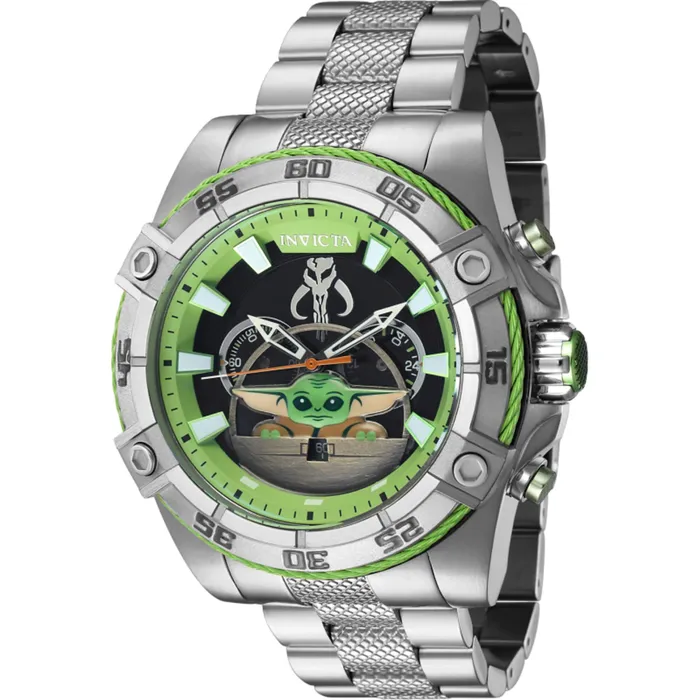 Invicta Mens Watch Star Wars The Child Chronograph Silver Steel Bracelet 41220 Invicta Bracelets Invicta Mens Watch Star Wars The Child Chronograph Silver Steel Bracelet 41220 Invicta Bracelets